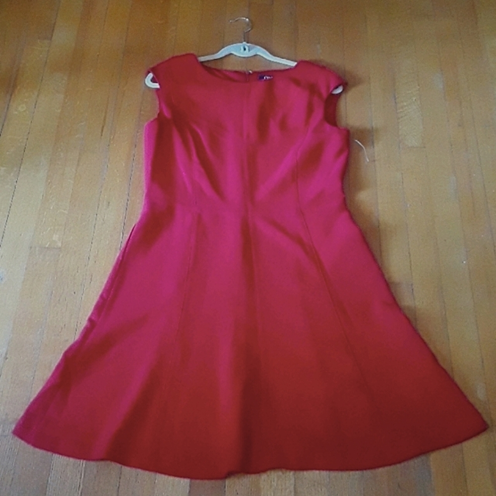 🌺NWOT| CHAPS Red Cap Sleeve Dress 12🌺